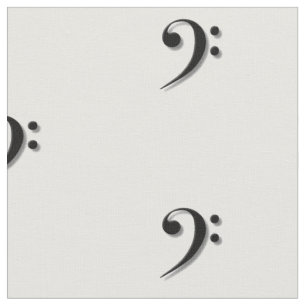 Bass Clef Fabric by Leslie Harlow