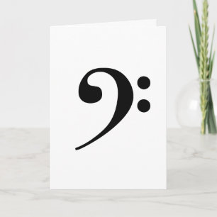 Bass Clef Greeting Card