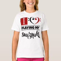 Bass Clef Heart I Love Playing My Bouzouki