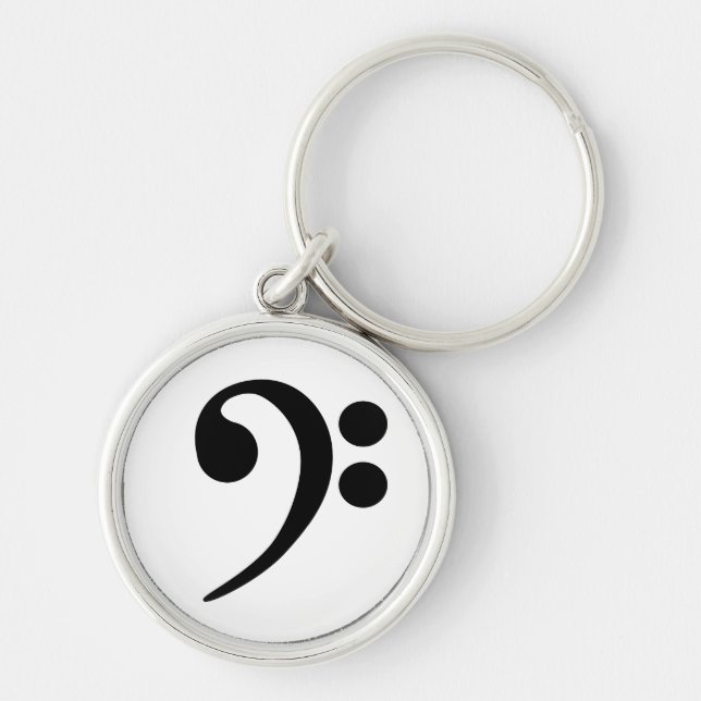 Bass Clef Keychain (Front)
