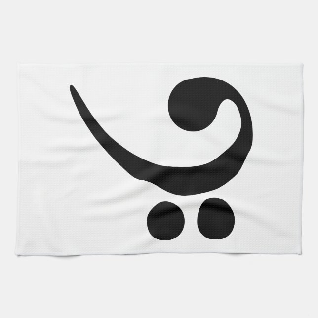 Bass Clef Kitchen Towel (Horizontal)