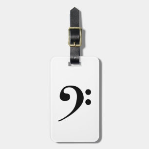 Bass Clef Luggage Tag