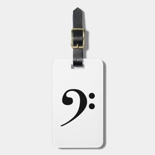 Bass Clef Luggage Tag (Front Vertical)