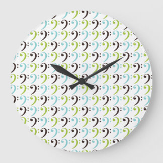 Bass Clef Music Instrument Orchestra Band Gift Large Clock