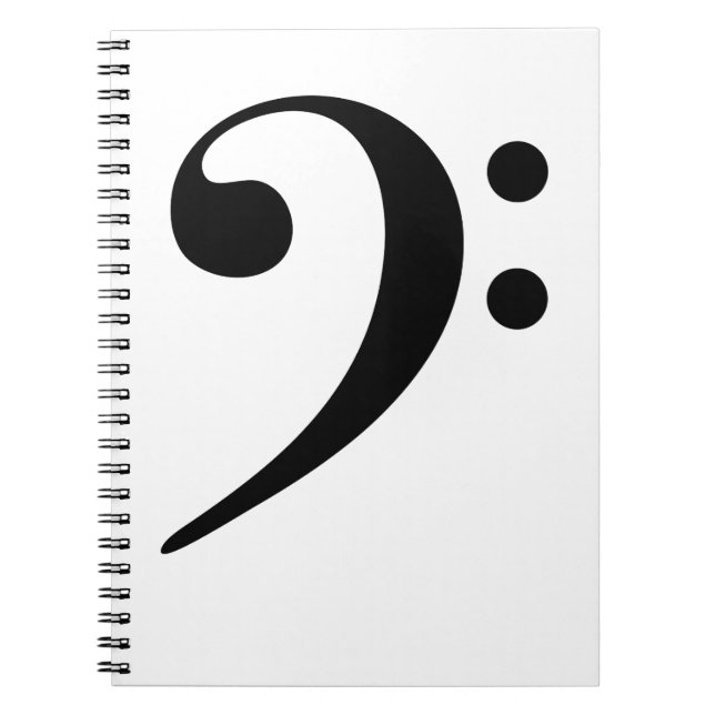 Bass Clef Music  Notebook (Front)
