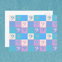 Bass Clef Music Pattern Pastel Colours