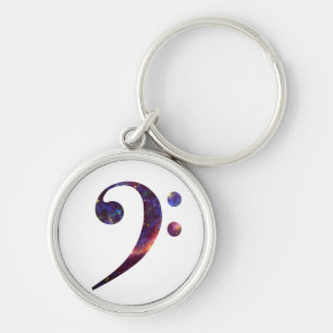 Bass clef nebula 1 keychain