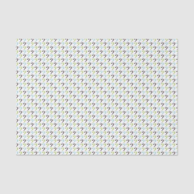 Bass Clef Pattern Tissue Paper (Front)