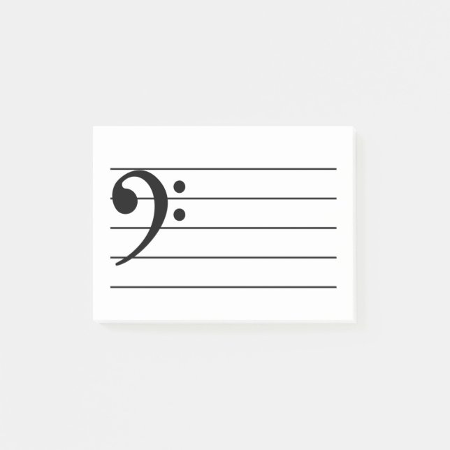 Bass Clef Post-it Notes (Front)