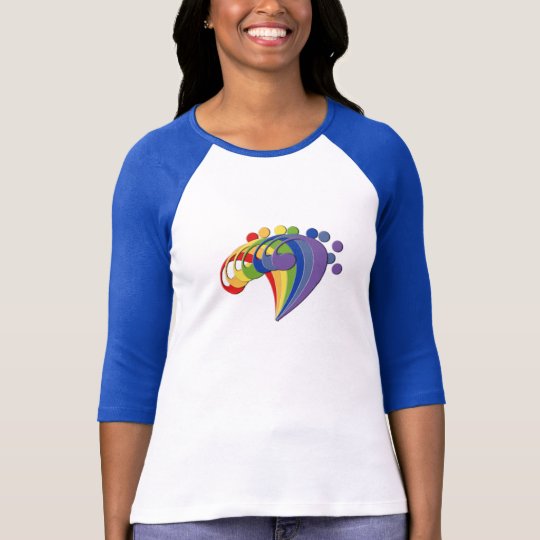 Bass Clef Rainbow Fan T-Shirt