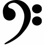 Bass Clef Standing Photo Sculpture<br><div class="desc">Simple Bass clef.</div>