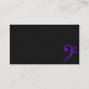 Bass Clef Symbol. Violet Musician Business Card