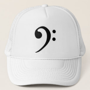 bass clef trucker hat