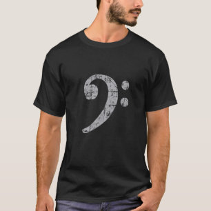 Bass Clef (Vintage Grey) Bass Players T-Shirt