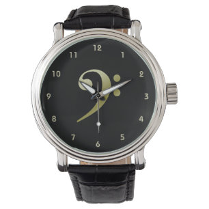 Bass Clef Watch by Leslie Harlow