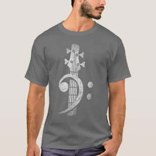 Bass Cleff Headstock Bass Guitar friend boy T-Shirt