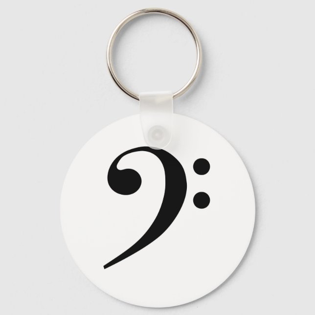Bass Cleff Keychain (Front)