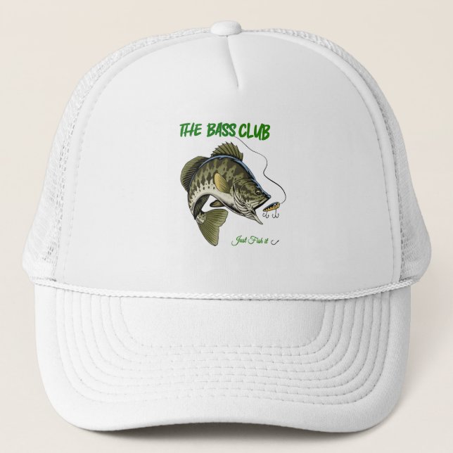 Bass club design trucker hat (Front)