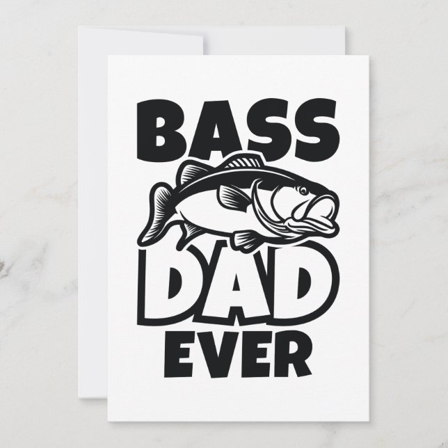Bass Dad Ever Thank You Card (Front)