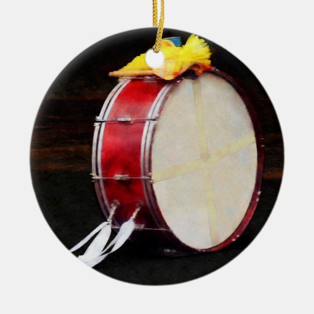 Bass Drum at Parade Ceramic Ornament (Front)