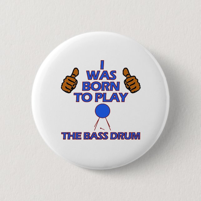 bass drum Musical designs 2 Inch Round Button (Front)