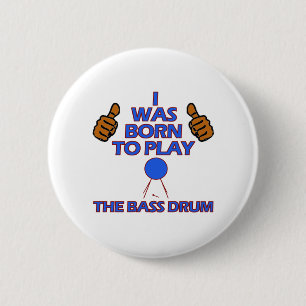 bass drum Musical designs 2 Inch Round Button