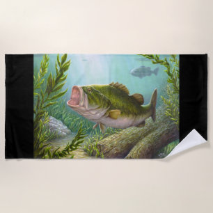 Bass Fish Beach Towel