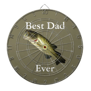 Bass Fish Best Dad Ever Custom Dartboard
