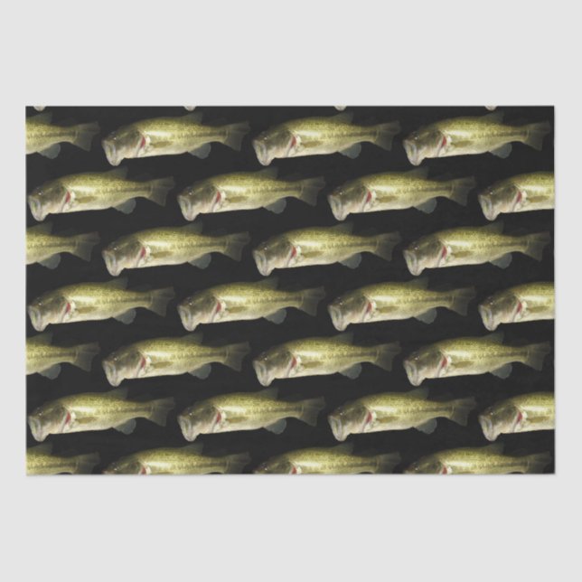 Bass Fish Masculine Pattern Mens Tissue Paper (Front)