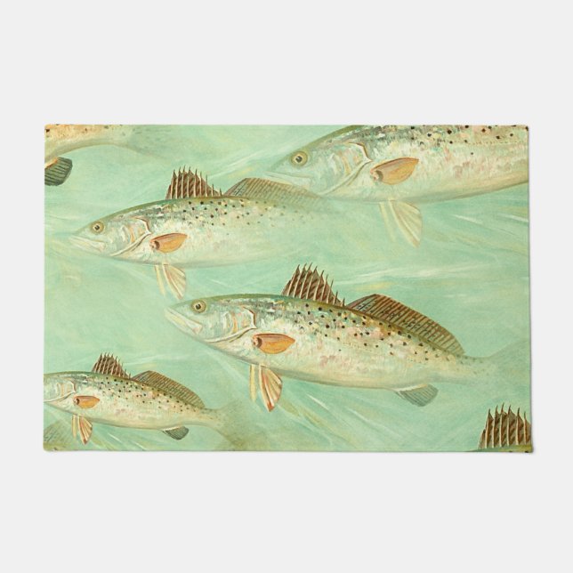 Bass Fish Pattern Doormat (Front)