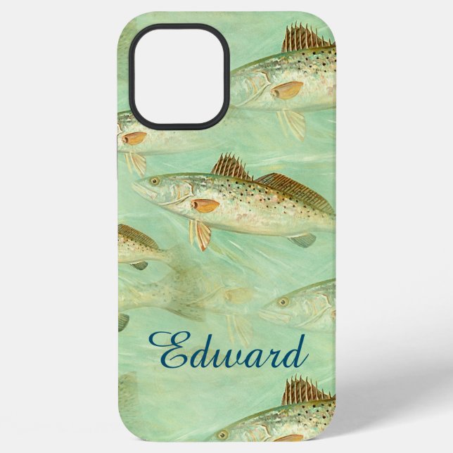 Bass Fish Pattern iPhone Case (Back)