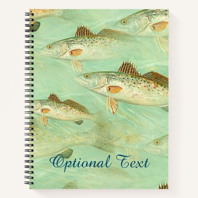 Bass Fish Pattern Notebook (Front)