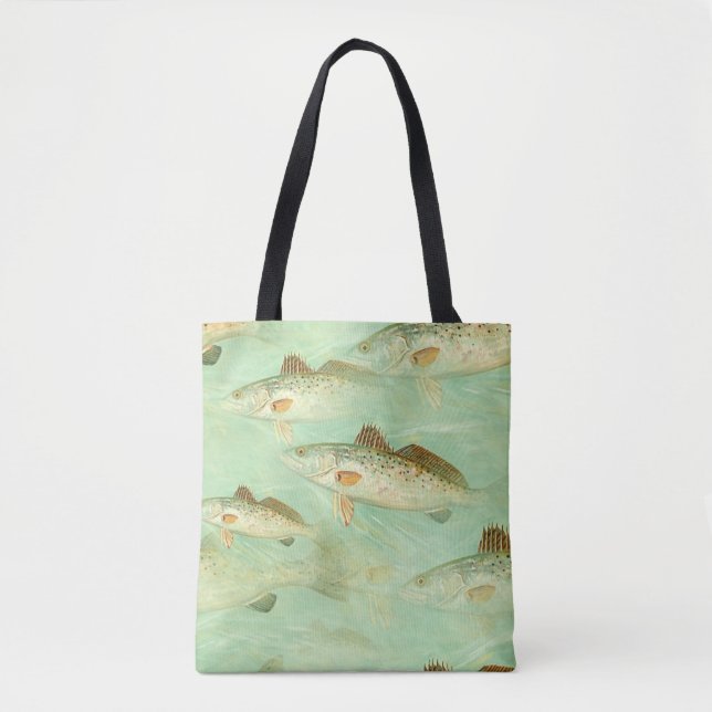 Bass Fish Pattern  Tote Bag (Front)