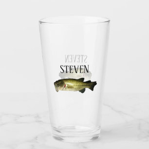 Bass Fishing Beer Mug Personalized Glass