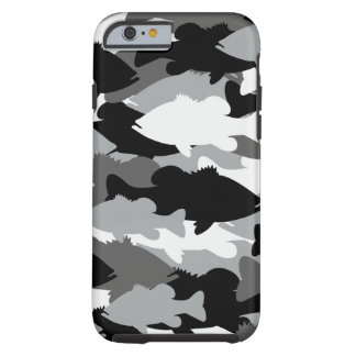 Bass Fishing Black Camo Tough iPhone 6 Case