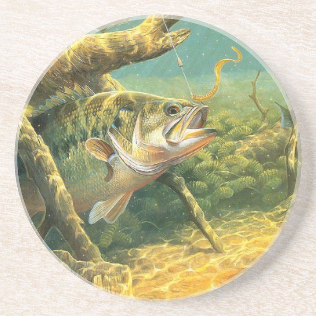 bass fishing coaster (Front)
