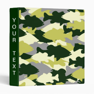 Bass Fishing Green Camo Binder