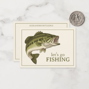 Bass Fishing Personalized Card