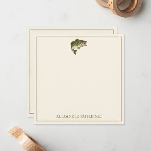 Bass Fishing Personalized Card