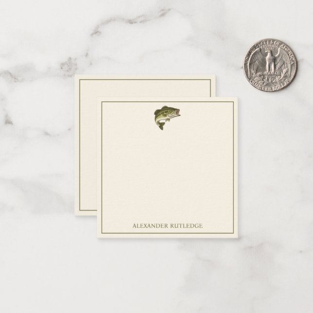 Bass Fishing Personalized Card (Front/Back In Situ)