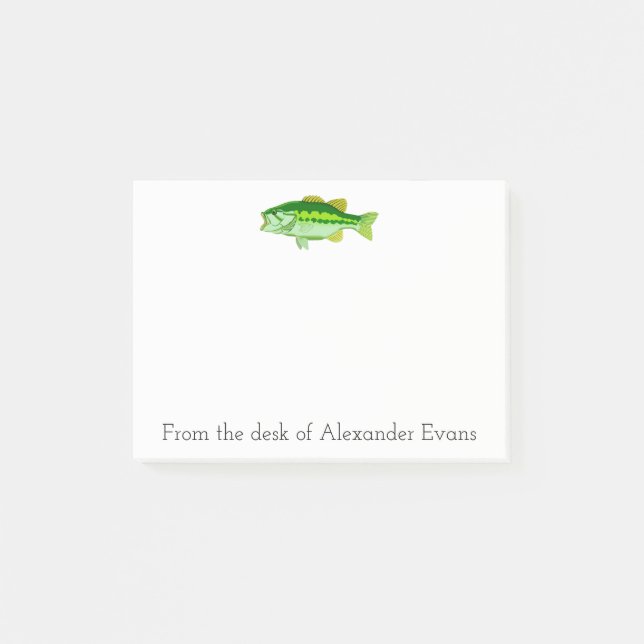 Bass Fishing Post-it Notes (Front)