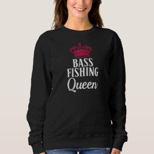 Bass Fishing Queen Angling Hunting Fishing Raglan Sweatshirt