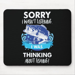Bass Fishing Quote Hobby Sport Fisherman Mouse Pad