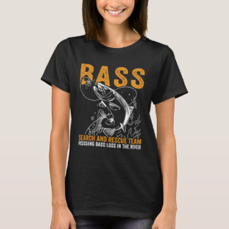 Bass Fishing Search And Rescue Team Fisherman Angl T-Shirt