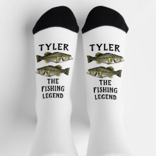 Bass Fishing The Legend Name Funny Socks
