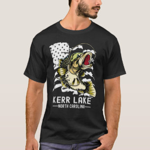Bass Game Fishing Sports Fisherman Kerr Lake North T-Shirt