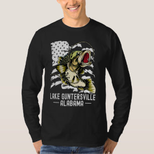 Bass Game Fishing Sports Fisherman Lake Guntersvil T-Shirt