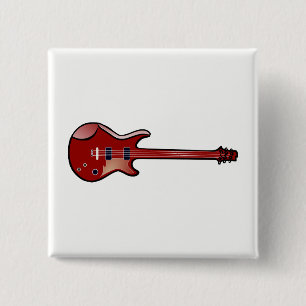 Bass guitar 2 inch square button