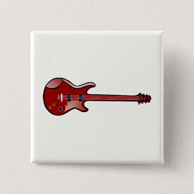 Bass guitar 2 inch square button (Front)
