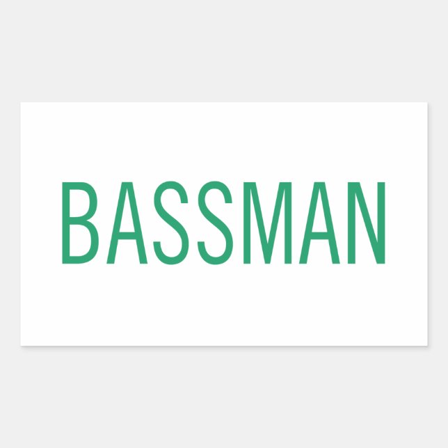Bass Guitar Bassman Sticker (Front)